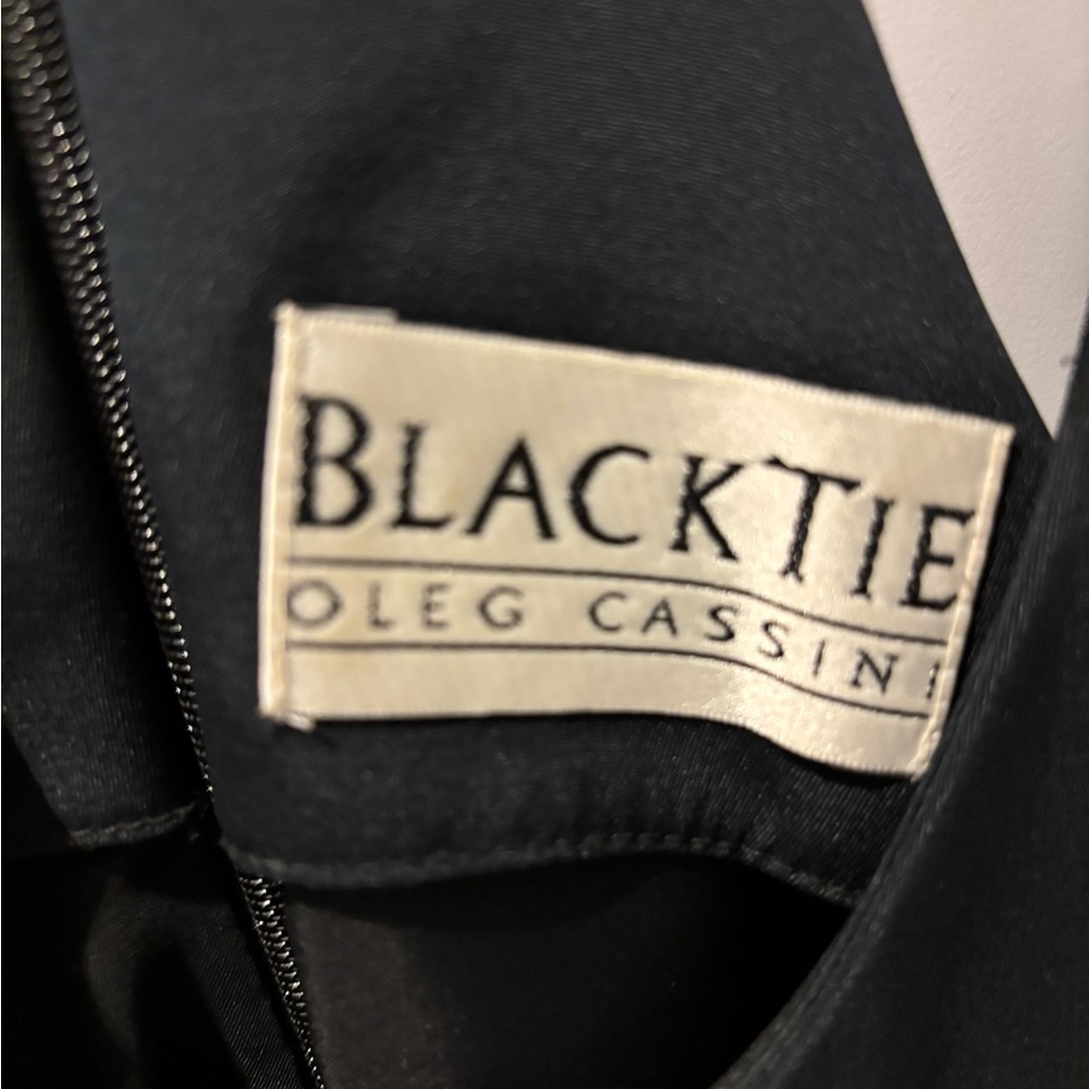 Oleg Cassini Black Silk dress